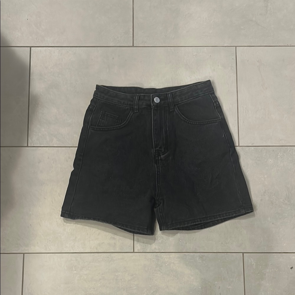 Classic Black Denim Women's Shorts